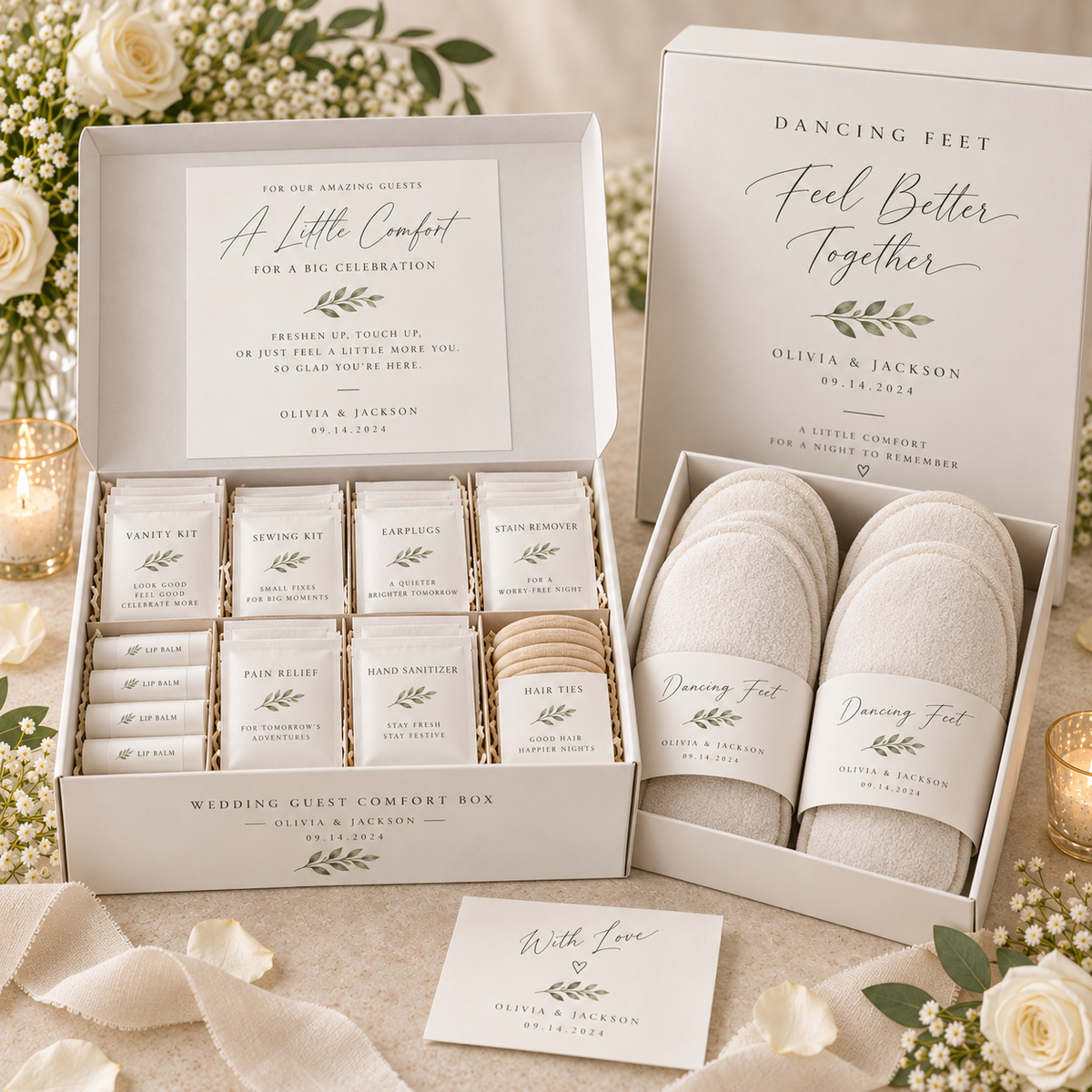 Wedding guest comfort and dancing feet bundle