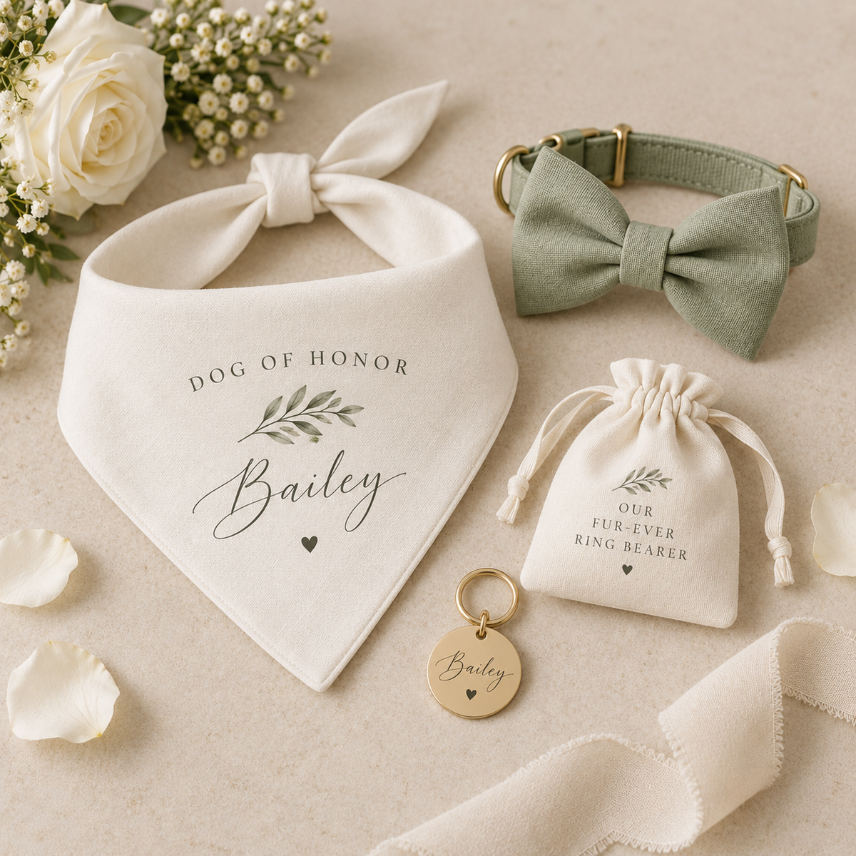 Personalised pet wedding kit