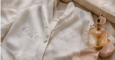 Wedding Morning edit with ivory fabric and delicate getting-ready details